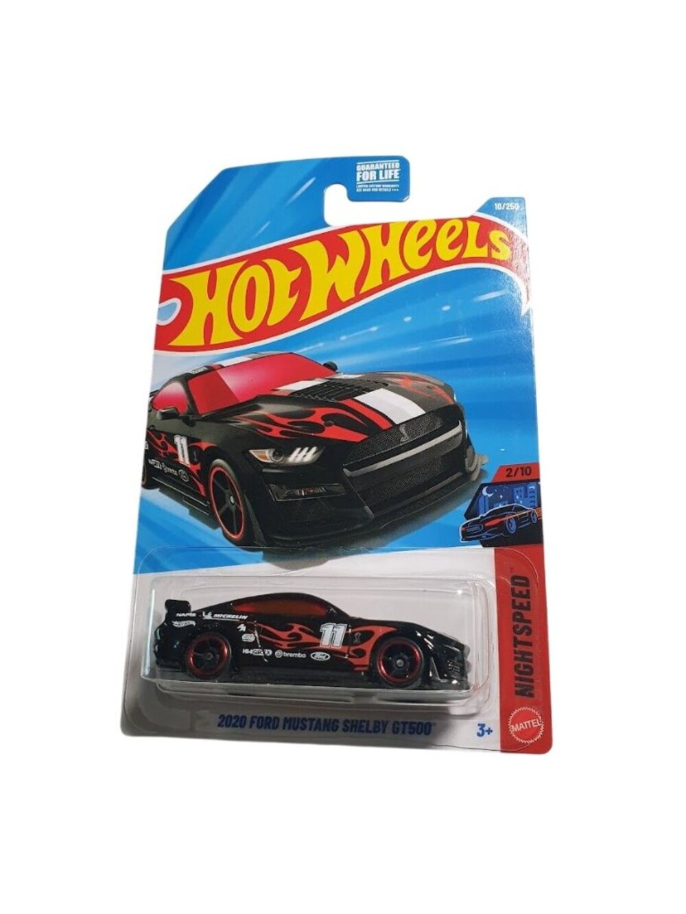 Hot Wheels 2020 Ford Mustang Shelby GT500 Nightspeed Black Red Diecast Car Gift